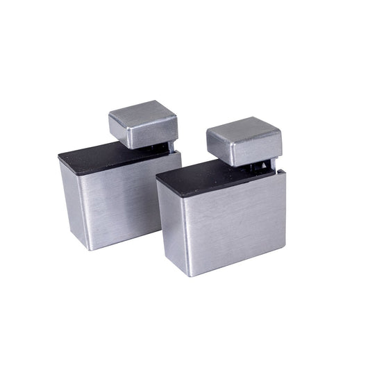 Flexi Storage Aluminium Rectangle Shelf Clip 2 Pack 5-22mm Silver - Auzzistore