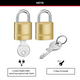 Master Lock 20mm Brass Keyed Padlock 2 Pack - Solid Brass - Rust Resistant