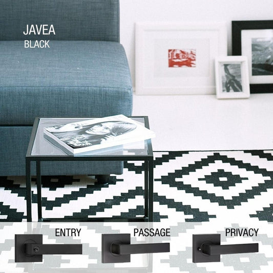 Lemaar Black Javea Privacy Set - 65mm Zinc - Durable - Easy Install – view 2 - Auzzistore