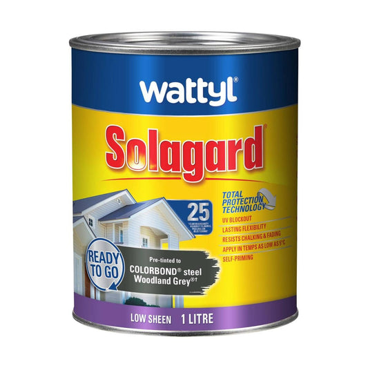 Wattyl Solagard Exterior Paint - 1L - Woodland Grey - Low Sheen - Durable Protection - Auzzistore