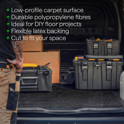 Matpro Accent Carpet 1 x 3m Anthracite Polypropylene Low Profile