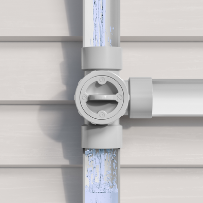 Rain Harvesting 50mm 3 Way Water Diverter - PVC - Easy Flow Control