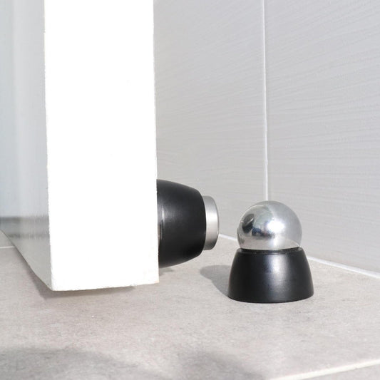 Adoored 55mm Black Sphere Door Stop - Magnetic Door Catch - Easy Install – view 2 - Auzzistore