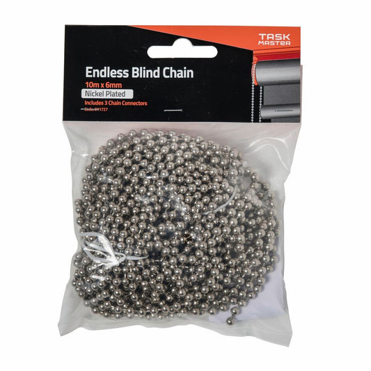Taskmaster Nickel Endless Chain 10m x 6mm Durable Replacement Kit - Auzzistore
