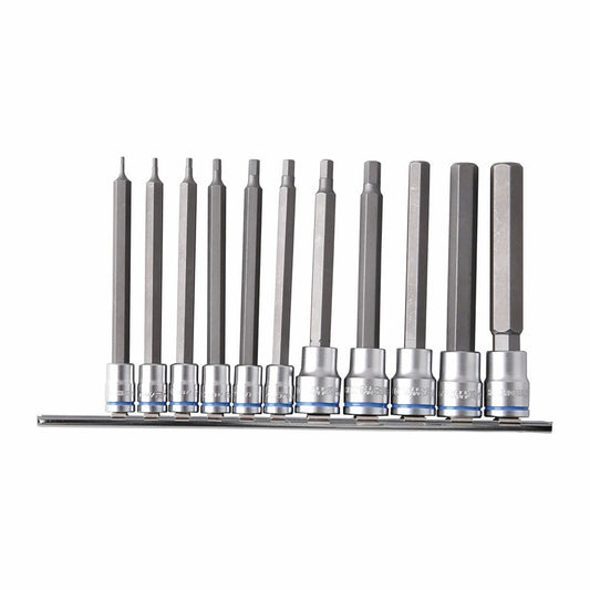 Kincrome 11 Piece Long Hex Socket Rail - Chrome Vanadium Steel - Durable