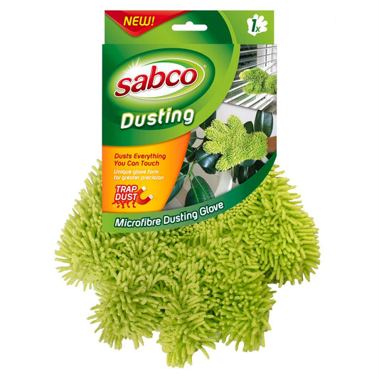 Sabco Green Microfingers Dusting Glove - 200mm Microfibre - Machine Washable – view 2