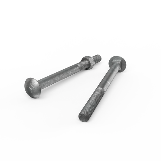 Zenith M16 x 200mm Hot Dip Galvanised Cup Head Bolts Nuts Each - Auzzistore