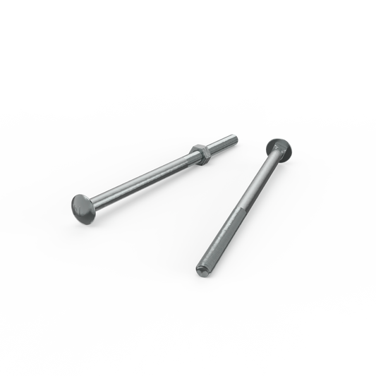 Zenith M10 x 200mm Zinc Plated Cup Head Bolt and Nut - Coarse Thread - Secure Fit - Auzzistore
