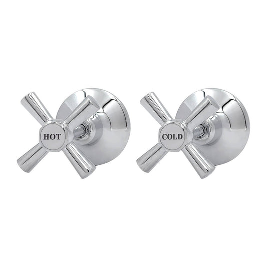 Shaw Mason Chrome Easy Clean Wall Top Assembly - Pair - 67mm x 67mm x 120mm - Durable Brass - Auzzistore