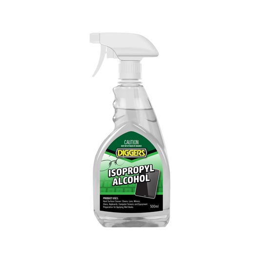 DIGGERS Isopropyl Alcohol 500ml Liquid Cleaner - Fast Evaporation - Auzzistore
