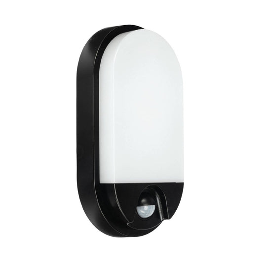 Brilliant Lighting 10W Barnet Slimline Oval Bunker Security Sensor Light - 115mm x 208mm - Black - Motion Detection - Weather Resistant – view 2