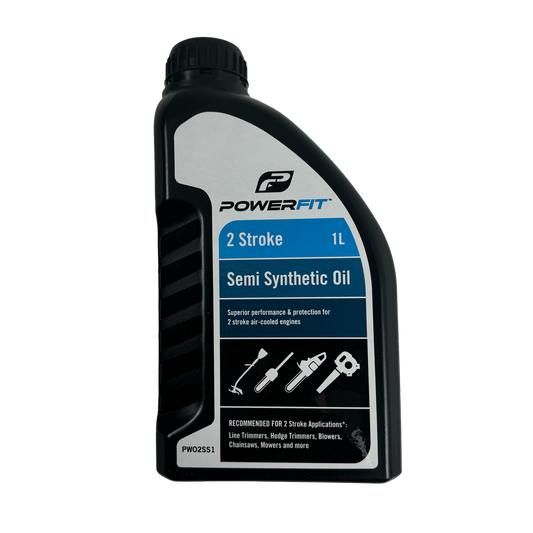 Powerfit 1L Semi Synthetic 2 Stroke Oil - Anti-Scuff - Low Smoke