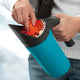 Gardena Handheld Seed and Fertiliser Spreader Small - 100 m² Coverage - Turquoise/Black/Orange - Ergonomic Design