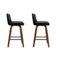 Artiss Black/Walnut Felipe Barstool 2 Pack