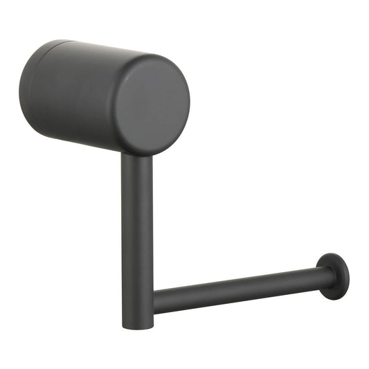 Evekare Black Matte Toilet Roll Holder - 159mm x 81mm x 140mm - Durable Support