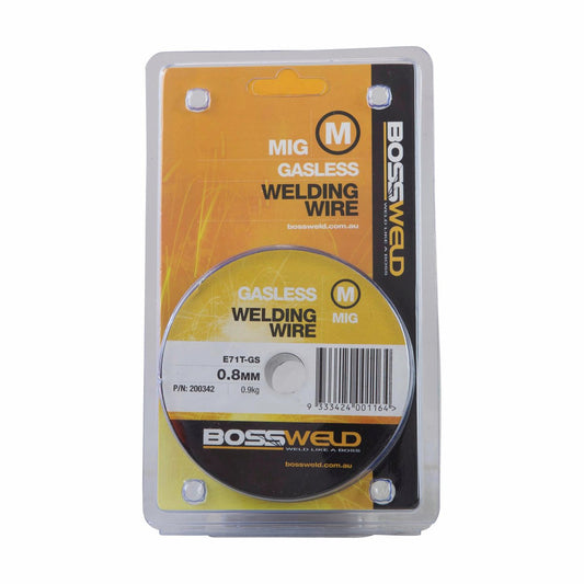 Bossweld Gasless GS MIG Wire 0.8mm x 0.9kg Flux-Cored Easy Use – view 2 - Auzzistore