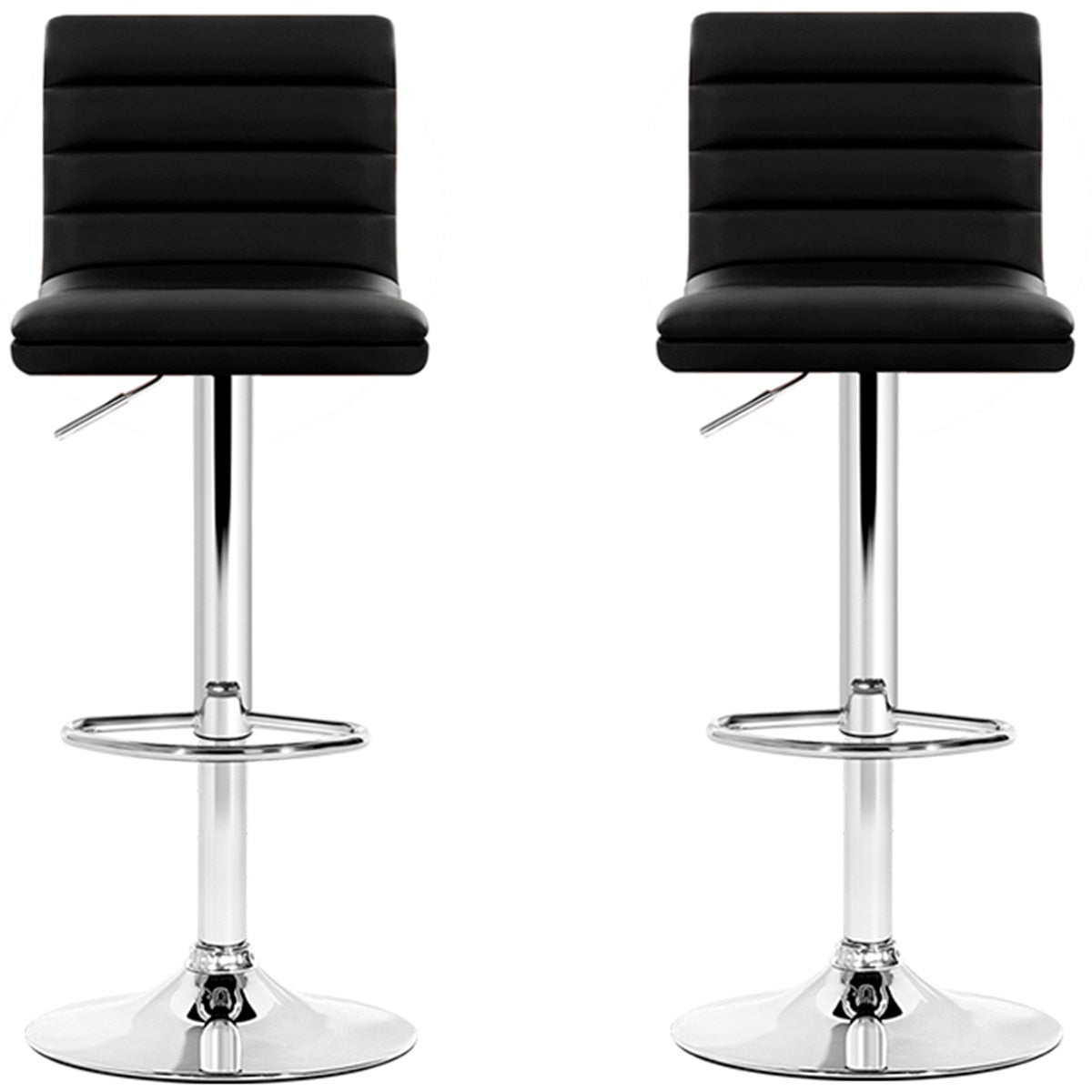 Artiss Black Arne Barstool 2 Pack - Modern Design, PU Leather, Adjustable Height