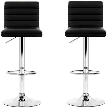 Artiss Black Arne Barstool 2 Pack - Modern Design, PU Leather, Adjustable Height