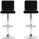 Artiss Black Arne Barstool 2 Pack - Modern Design, PU Leather, Adjustable Height