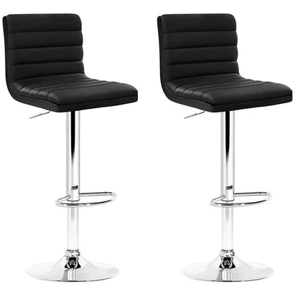 Artiss Black Arne Barstool 2 Pack - Modern Design, PU Leather, Adjustable Height