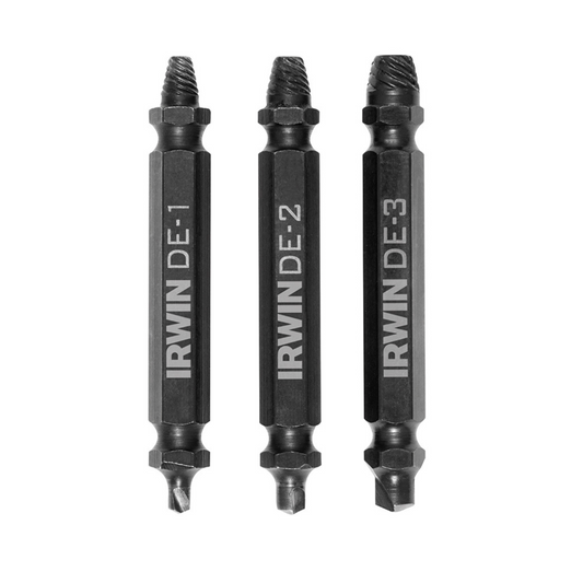 Irwin 3 Piece Screw Extractor Set 1876224 - M2 High-Speed Steel - Durable - Auzzistore