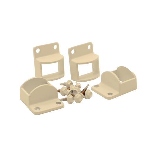 Protectoral Aluminium Pool Fence Brackets 38x25mm Primrose 4 Pack - Auzzistore