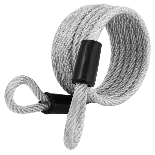 Master Lock 6mm Looped Self Coil Cable 1.8m Braided Steel Durable - Auzzistore