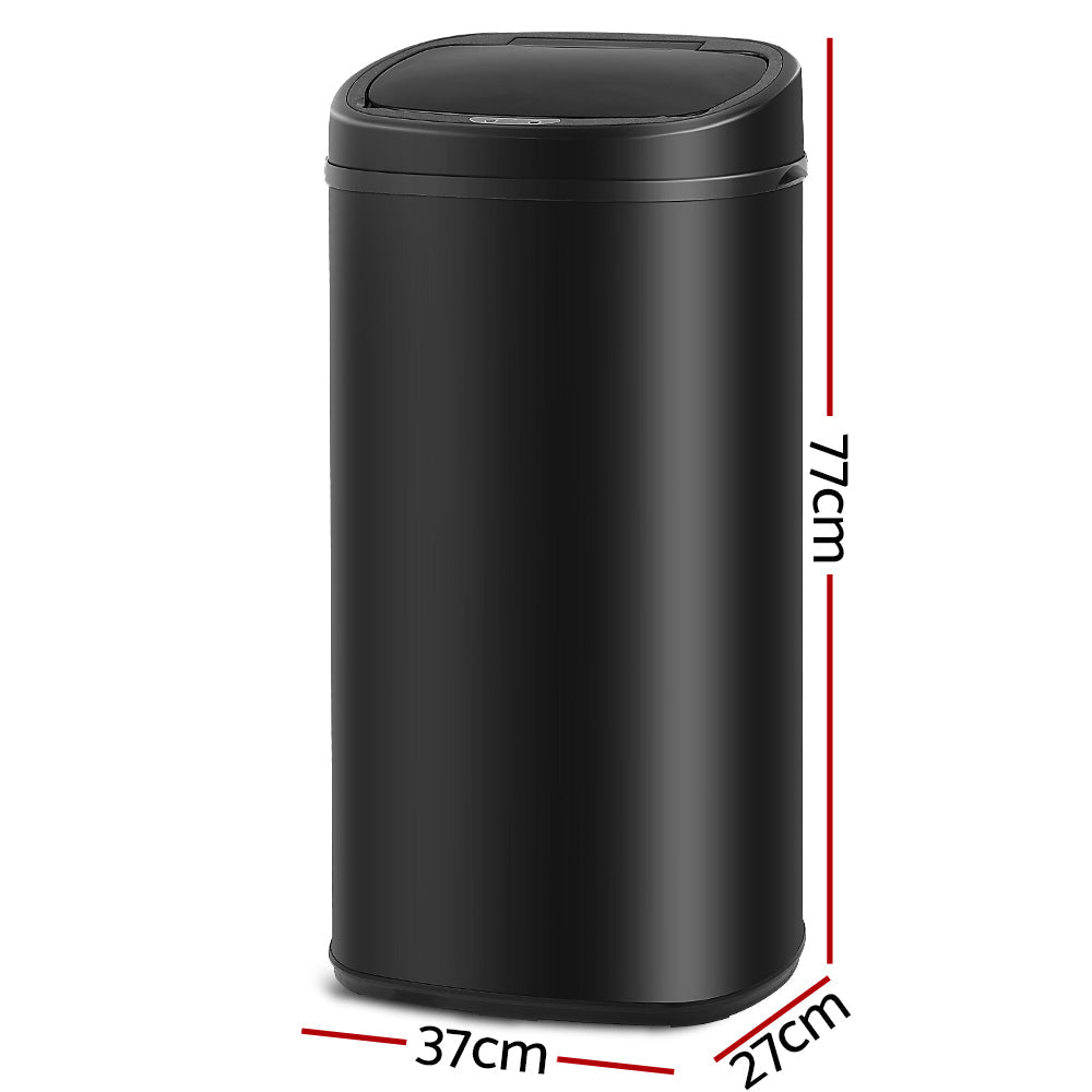 68L Motion Sensor Rubbish Bin - Black | Auzzi Store