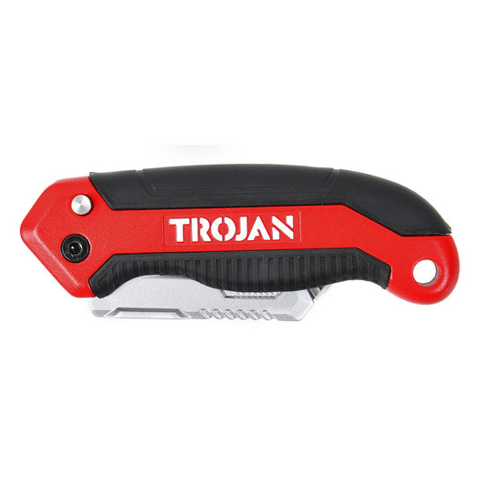 Trojan Folding Utility Knife - Zinc Alloy - 30mm x 127.5mm x 102.5mm - Durable Design – view 2 - Auzzistore