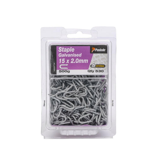 Paslode Galvanised Staple Nail 15mm x 2mm 500g Durable Fixing - Auzzistore