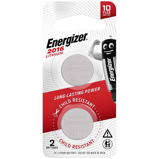Energizer 2016 Lithium Coin Battery 2 Pack - CR2016 - 2 Count - Long-lasting Power