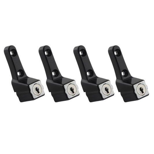 Ikonic Black Sliding Window Lock - 4 Pack Metal 4 Keys Secure Design - Auzzistore