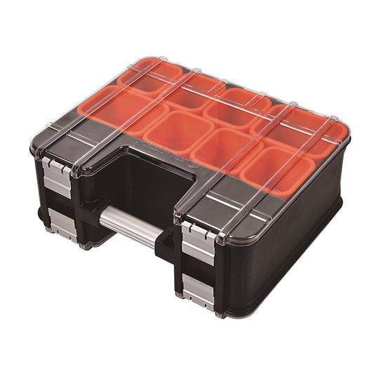Tactix Double Sided Organiser 390mm PP/PC Heavy Duty Storage Solution - Auzzistore