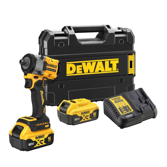 Dewalt 18V Cordless Impact Wrench Kit - 5.0Ah - 1/2" Detent - 610Nm Torque