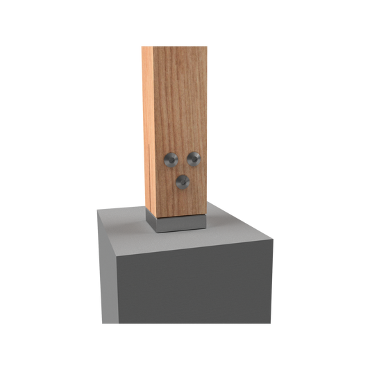 Vuepro 90mm Galvanised Concealed Bolt Down Post Support - Durable Steel – view 2 - Auzzistore