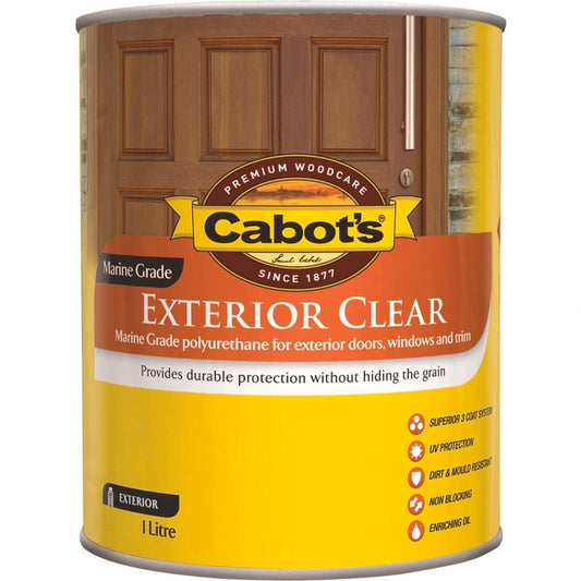 Cabot Exterior Clear Satin 1L Oil Based Timber Finish Weather Resistant - Auzzistore