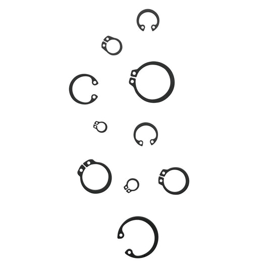 Pinnacle Circlips - 21 Pack - Metal - Assorted Sizes - Auzzistore