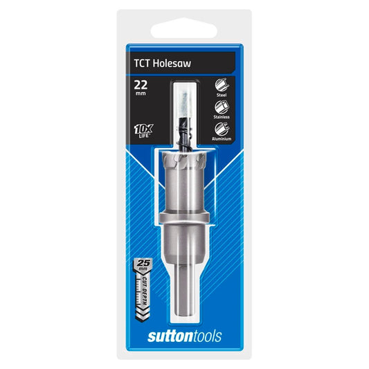 Sutton Tools 22mm TCT Holesaw - Tungsten Carbide - High Performance - Auzzistore