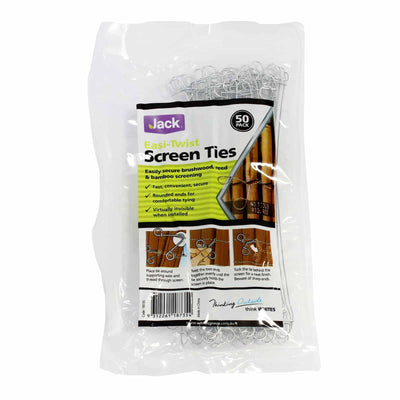 Jack Easi-Twist Screen Ties - 50 Pack - 1mm Galvanised Steel - Secure Fit