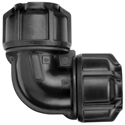 Philmac 25mm Poly Pipe Elbow - Polypropylene - 90 Degree - PN16 - Auzzistore
