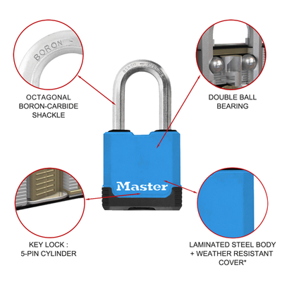 Master Lock 45mm Excell Padlock - Laminated Steel - Weather Resistant
