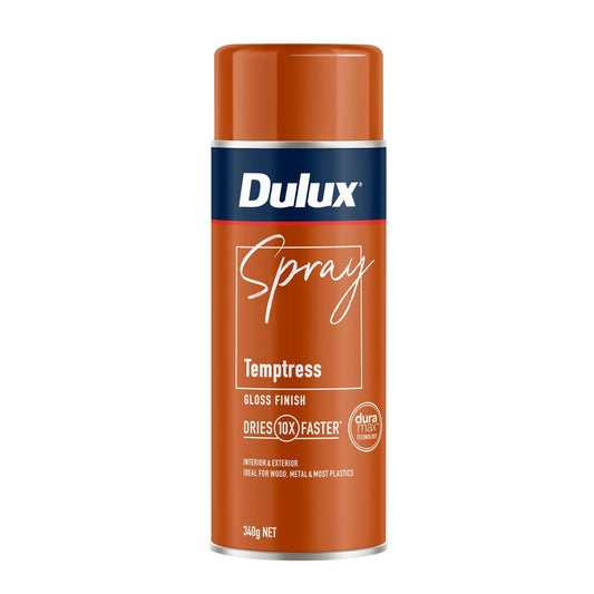 Dulux Spray Paint 340g Gloss Temptress - Durable - Quick-Drying - 65mm x 210mm - Auzzistore