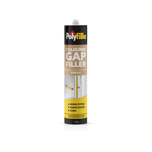 Poly 450g Vanilla Coloured Caulk Gap Filler - 450g - Vanilla - Acrylic - Weather Resistant - Auzzistore