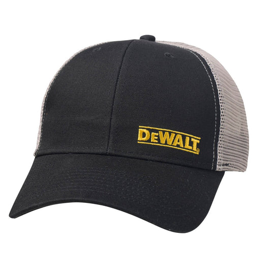 Dewalt Trucker Hat - Black Grey - Adjustable Fit - Breathable Mesh - One Size - Auzzistore