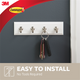 Command White Key Rail Rack 1 Pack - 204mm Plastic - Damage-Free Hanging