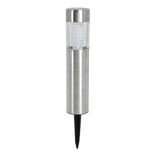 Click Aria Solar Bollard Light - 380mm - Stainless Steel - Outdoor Use