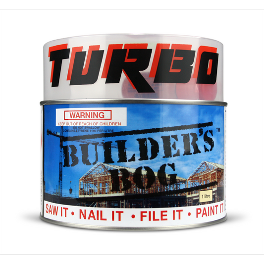 Turbo Builders Bog 1L Polyester Filler For Timber Repair - Auzzistore
