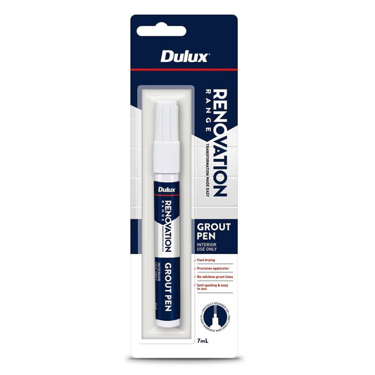 Dulux Grout Pen 7ml White - Renovation Range - Precision Applicator - Auzzistore