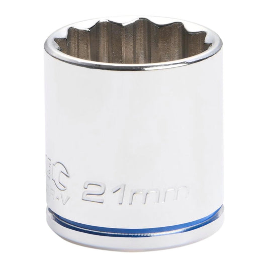 Kincrome Socket - 21mm - Chrome Vanadium Steel - Rust Resistant - Auzzistore