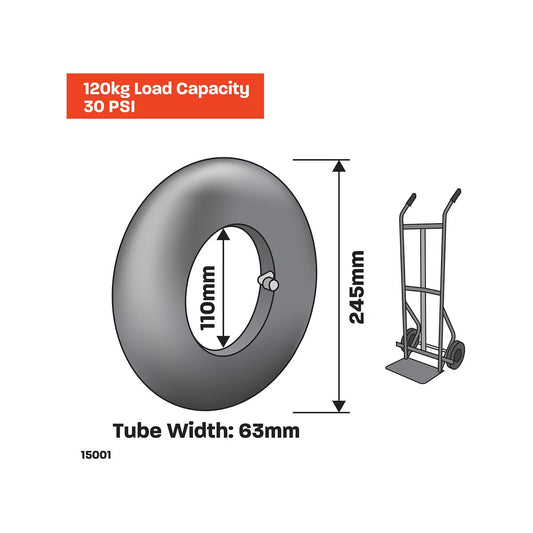 Move It 350 x 4 Replacement Inner Tube - Rubber - Easy To Install - Durable – view 2 - Auzzistore